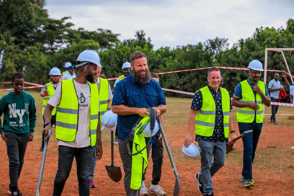 Pastors Eddie and Andrew at The Watoto Gymnasium Ground Breaking