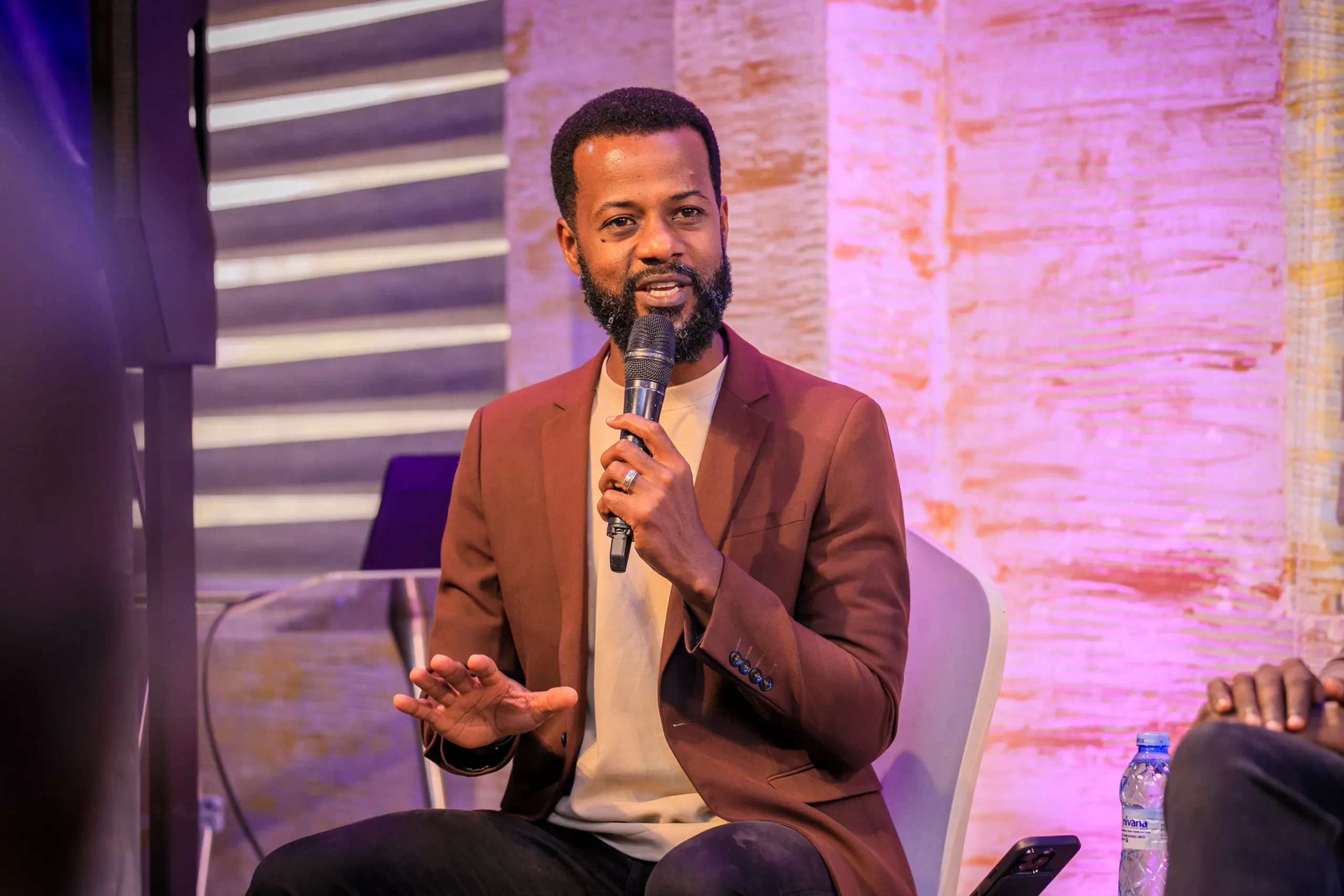 Ps. Eddie Mwesigye at the press conference
