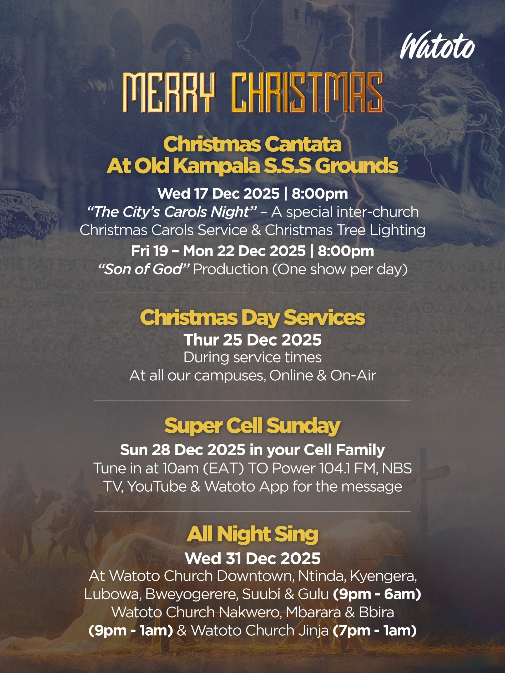 December activities at Watoto Church